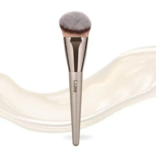 Luxe Professional Makeup Blending Brush - Vegan Bristles Tool for Full Coverage Foundation, Seamless Blend, Buff Outward, TikTok Shop Back to School, Complexion Perfecting