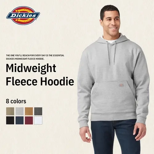 Dickies | Midweight Fleece Hoodie,Easy to Layer, Three-Piece Hood, Hidden Phone Pocket, Comfortable, Everyday Workwear