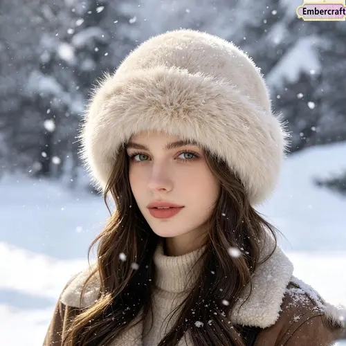 Women's 2-Pack Teddy Sherpa Bucket Hat - Ultra Soft Wide Brim Thermal Fisherman Cap, Teddy Look Adorable Style Frost Protection Keep Warm Cold Weather Essential for Snow Days, Ski Trips, Adorable Style Hats