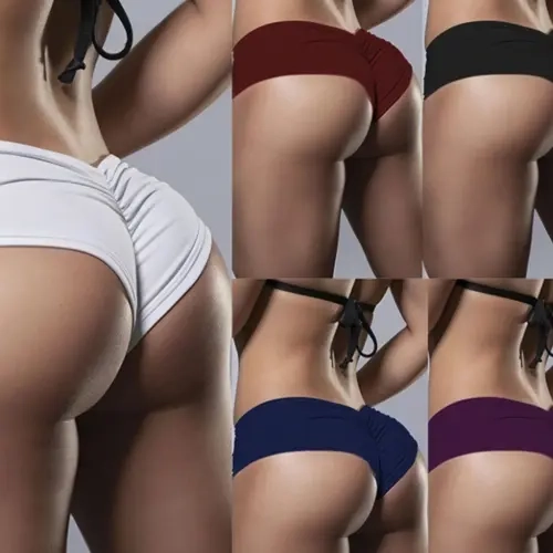 Women's 5-Pack Solid Color Panties, Comfortable Breathable Fabric, Sporty Slim-Fitting Design, All-Season Plain Pattern Underwear, Breathable Comfy Innerwear