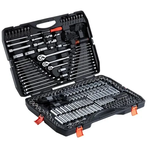 【toolupgrade】【jp.field.tested】VEVOR Mechanics Tool Set, 308-Piece Mechanic Tool Kit, 1/4 in, 3/8 in, and 1/2 in Drive, SAE and Metric Socket Set, Wrenches, Screwdriver Bits, Accessories, and Storage Case, for Automotive Repair