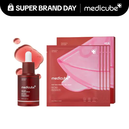 [NEW] [medicube] NAD+ EGF Power Duo | NAD+, EGF, Collagen Extract, Anti-aging, Plumping, Radiance Boosting | Cares for Look of Fine Lines, Skin Elasticity & Firmness For Youthful-looking Skin | NAD+ EGF Firming Serum & Gel Mask | Korean Skincare, K-Beauty