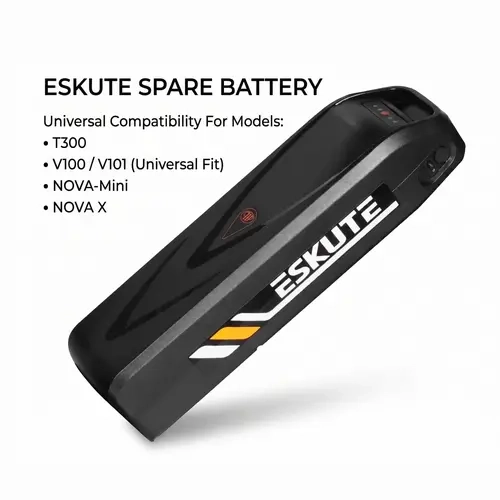 Eskute Multi-Size Genuine Lithium Replacement Batteries for Electric Bikes - 48V Rechargeable, 13Ah/23Ah Cycling & Outdoor Recreation Equipment Accessory