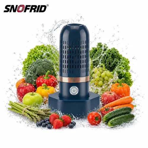 Snofrid Compact OH-Ion Vegetable Purifier - Portable Electrolysis Kitchen Appliance, 10-Min Fast Clean for Produce, Meat, IPX7 Rated, No Scrubbing, Low Maintenance for Home Users, Eliminates Microorganisms, Kitchen Appliances