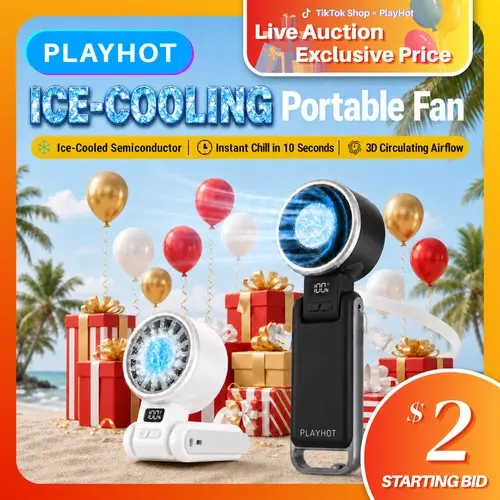 PLAYHOT Mini Rechargeable Battery Operated Fan - Compact Desk Portable Cordless Adjustable Handheld Fan, 25550 RPM Built-in Battery, Household Appliance, Hot Girl Essential, Bid Only $3 (10000+ Sold), Desk Portable Fan