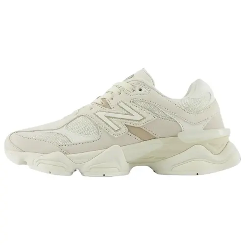 Women's New Balance 9060 Female Shoes - White Beige Chunky Sole Sneakers, ABZORB Cushioning for All-Day Comfort, Year-Round Lifestyle Streetwear Sports Footwear, Women's Shoes