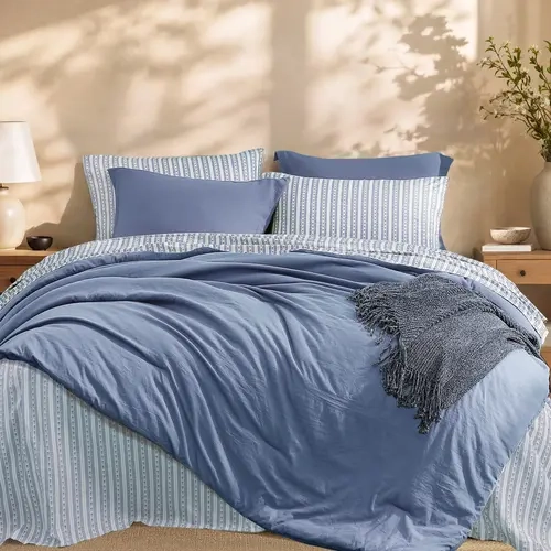 Melex 7-Piece Brown Recycled King Size Comforter Set - Comfy, Mountain Trail Themed Household Bedding with Quilt, Fitted Printed Sheets, Pillowcases & Shams for All Seasons, Comfy Bed Sets, Quilt Sets
