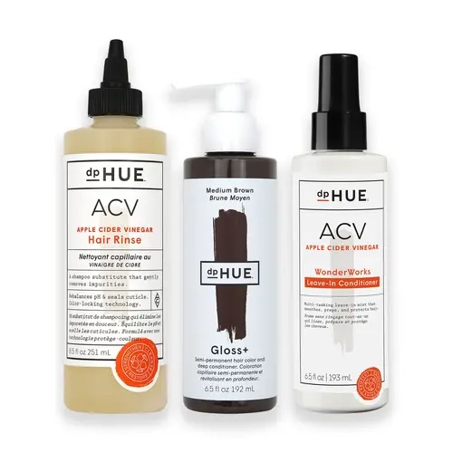 Bethenny’s dpHUE Must-Haves Bundle | Gloss +, ACV Rinse, and Leave-In Conditioner Bundle