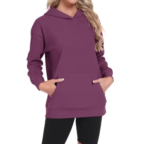 AUSELILY Women's Oversized Comfort Fleece Hoodies Kangaroo Pocket Casual Lightweight Pullover 2026