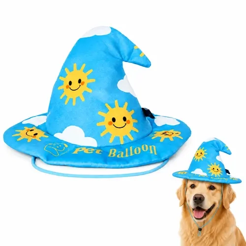 3-in-1 Pet Wizard Hat Snuffle Toy for Dogs - Soft Plush, Treat Pocket, Crinkle Paper, Playful Sound, Wearable Interactive Enrichment Accessory for All Sizes of Dogs