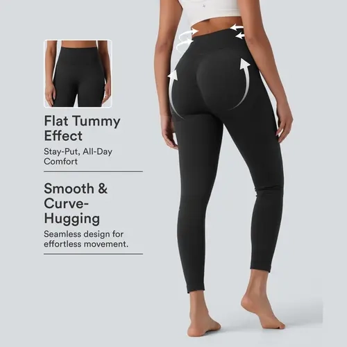Halara OneForm Seamless Flow High Waisted Tummy Control Butt Lifting Yoga Leggings