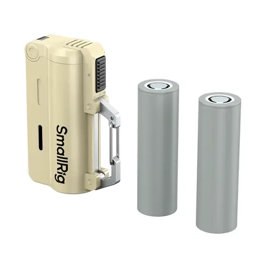 SmallRig Compact Rechargeable Aluminium Power Bank with Carabiner - 5000mAh 21700 Replaceable Fast Charging Batteries, 20W USB-C Instant Charger Accessory for Cameras, Smartphones, Devices, Xtra Muse EDC Capsule