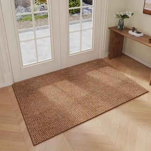 New Indoor Entrance Mat, Anti-Slip Floor Mat, Thin 0.23-Inch Thickness That Won't Block The Door, Washable Foot Mat, Customizable/Cuttable, Minimalist Home Decor, Suitable For Indoors, Hallways, Entrances, Kitchens, Cat/Dog Pet Mats, Guesthouses, Etc.