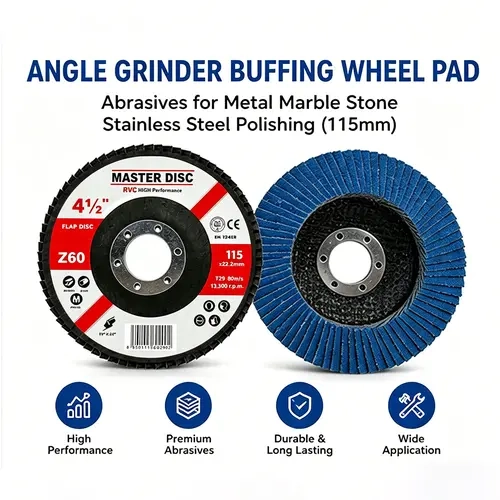 Durable T29 Grit Flap Discs for Angle Grinder, 25-Pack 4.5-Inch Zirconia Abrasive Grinding Wheels, 7/8-Inch Arbor, Multiple Pack Options for Metal Finishing Jobs toolupgrade