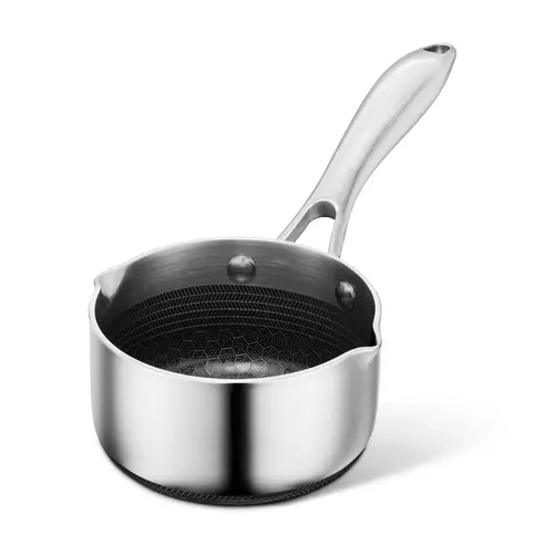 HexClad Hybrid 0.5 Quart Milk Pot with Spout