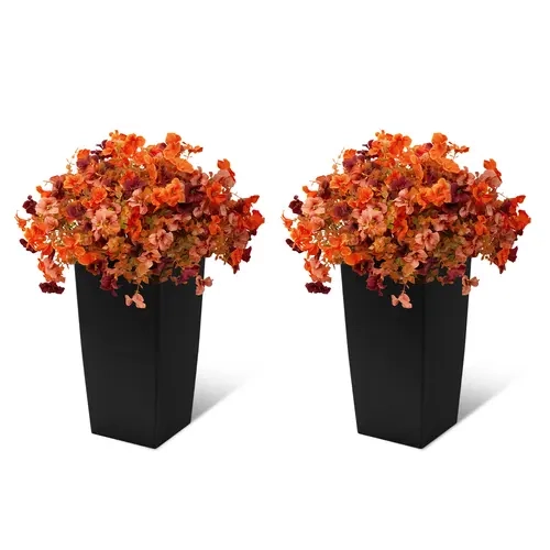 Autumn-themed small morning glory decorations faux Autumn Floral Arrangements for Front Porch, Entryway, Staircase Decor, No Watering Fake Potted Plants