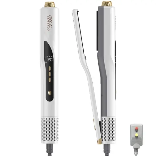 UKLISS AirLiss Straightener Flat Iron - Plug-Powered Hair Dryer Blow-Dry Styling Tool with Powerful Airflow Technology, Adjustable Airflow, 3+ Temps, Intelligent Heat Control for Smooth Frizz-Free Hair in Minutes