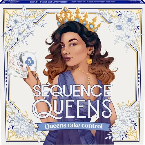 Goliath Sequence Queens | Classic Strategy Board Game with a Royal Twist | 2 Ways to Play | 2-12 Players, Ages 8+