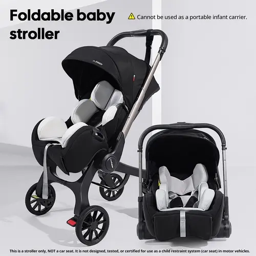 Cochildor Unisex Folding Stroller - Compact Lightweight, 1-Hand Fold, Reversible Seat, UPF50+ Canopy, Sturdy Metal Frame, Breathable Fabric, 5-Point Harness, Large Basket, Shock-Absorbing Swivel Wheels, Adjustable Handle, Travel Friendly for Daily Outings