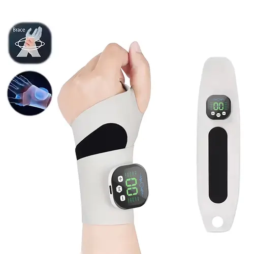Adjustable Wearable Pad Hand Massager - EMS Pulse Microcurrents Device for Hands/Wrists, Carpal Tunnel & Arthritis Relief, Portable Daily Personal Care Tool, Gift for Adults