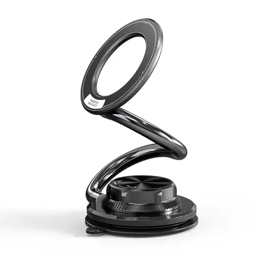 Lamicall Zinc Alloy Magnetic Car Phone Holder - Cars Accessories, Vehicle Accessory, Vacuum Suction Cup, 360° Rotatable, 20X Strong Magnet, Secure Grip, Easy Setup, Black Dashboard/Windshield Mount for Trucks, Fits iPhone 17/16/15/14/13/12 Pro Max techvib