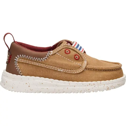HEYDUDE Wally Cru Toddler Crafted Varsity - Kids Slip on Shoes