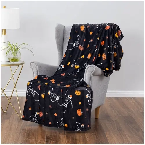 Berkshire Halloween Printed Plush 60x70 Throw