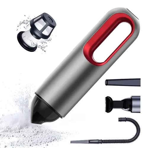 Lightweight Cordless Vacuum Cleaner - Powerful Mini Rechargeable Vacuum with LED Light, Portable for Pet Hair & Dust Removal, Home Use