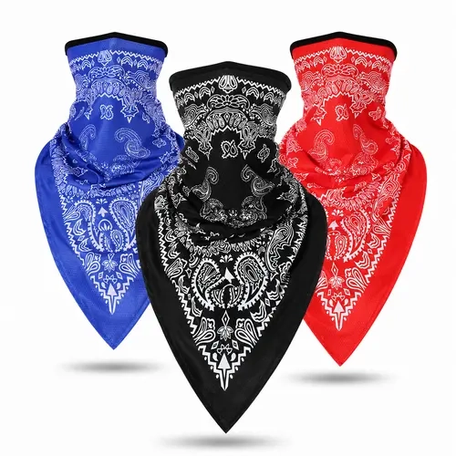 Yeomoo Paisley Print Bandana Scarf - Unisex Soft Breathable Neck Gaiter, Outdoor Labor Workwear Accessory for Blue Collars, Multi-Use Sports Face Cover