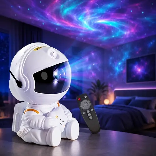 Astronaut Galaxy LED Light Projector - 360° Rotatable Dimmable Star Projector, Bedroom Nebula Decor, Ideal Cool Boy Birthday Gift Ideas, Home & Festive Decoration Supply