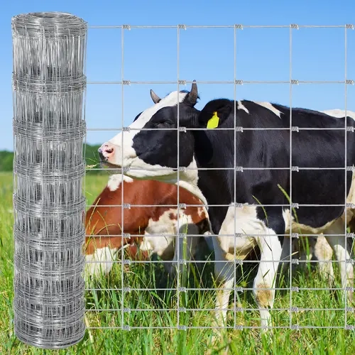 Garvee 5‘ * 328’ Heavy Zinc Galvanized Livestock Fence Wire Roll - Rust-Resistant Farm/Yard Barrier for Cattle, Goat & Deer - Multi Size Options