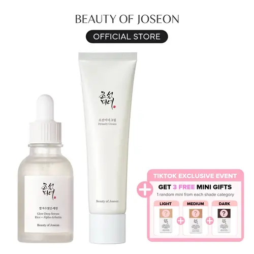 [Beauty of Joseon Official] Dark Spot Care Rice Duo (Glow Deep Serum + Dynasty Cream) - Facial Serum and Moisturizer Set for Uneven Skin Tone