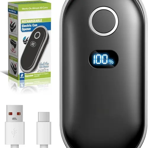 [2026 New Arrivals] Rechargeable USB Electric Can Opener, Automatic Hands-Free 1-Touch Operation, Compact Side-Cut Design, Smooth Opening, Minimal Effort, Convenience for Most Cans