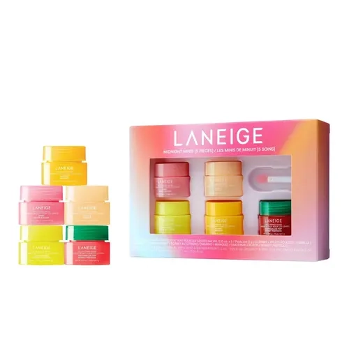 NEW Laneige Midnight Minis Hydrating Lip Sleeping Mask Treatment 5-Pc Gift Set - 2026 Holiday, Berry & Watermelon Flavors, Moisture-Boosting, Smooth-Finish, Gifts for Boyfriend