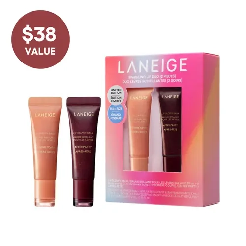 NEW Laneige Sparkling Lip Duo Set, Limited-Edition Shimmering Lip Glowy Balms, Holiday 2026 Collection