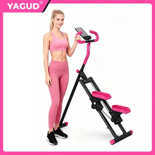 Stair Stepper with Handlebar, Extended Range Climbing Machine for Leg & Core Training, Home Workout Equipment
