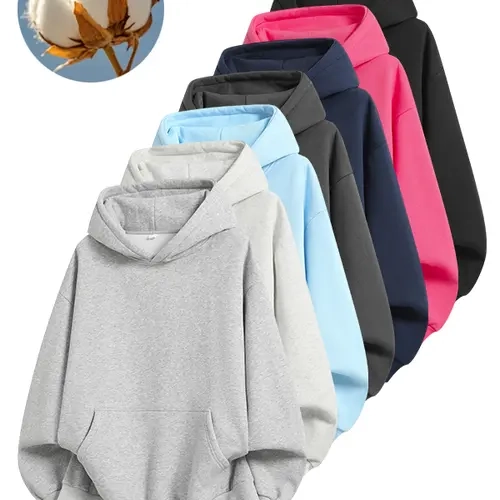 Men's hoodie, cotton blend, long-sleeve pullover, regular loose fit, soft and breathable fabric, durable, comfortable for daily life, machine washable, casual outdoor men's wear, urban streetwear, men's vintage must-have long-sleeve top