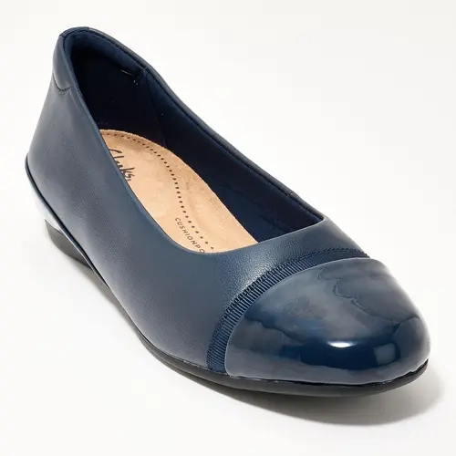 Clarks Collection Leather Flats- Cathrynn Dusk
