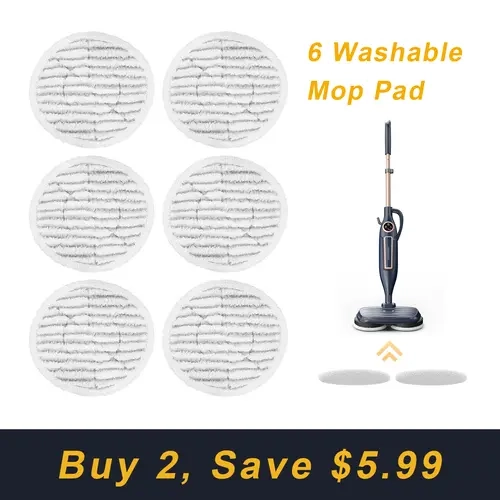 Cleaning mop pads, 6-piece cleaning pads, compatible with VM6 electric steam mop, washable mop pads, mop accessories.,back to school,back to school haul