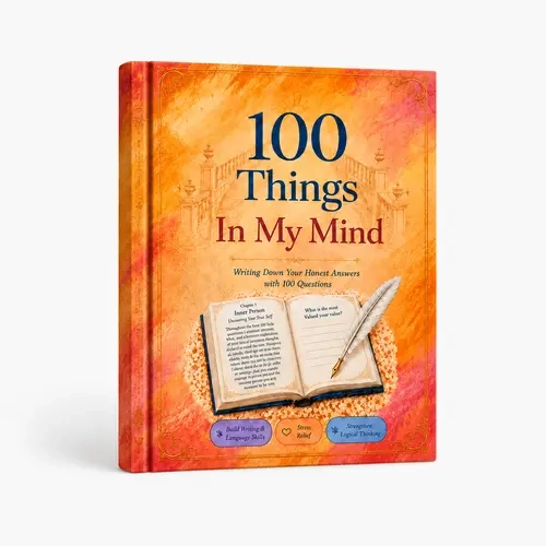 100 Things in My Mind Journal, Guided Self Discovery Journal with 100 Deep Reflection Questions, Daily Writing Prompts for Mindfulness, Personal Growth, Mental Wellness, Gratitude, Memories, Creativity and Self Care Gift for Women Adults