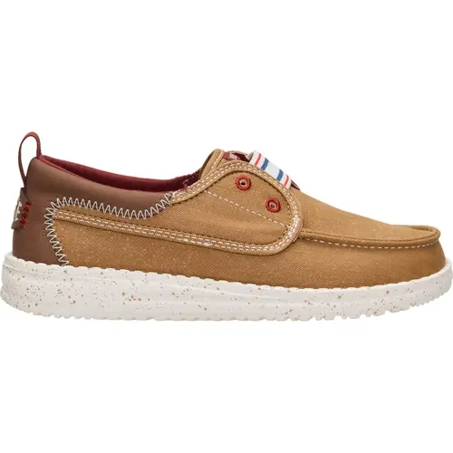 HEYDUDE Wally Cru Youth - Kids Comfortable Slip on Shoes