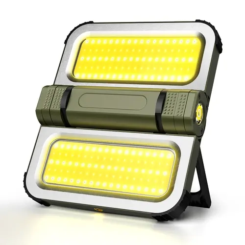 Solar Camping Lamp 2400LM LED flashlight Magnetic Base, Type-C Fast Charge + Solar,  Waterproof for Hiking, BBQ, Power Outages & Garage Work TikTokShopFallDealsForYou