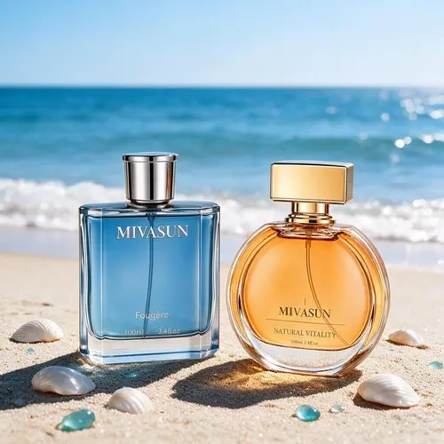 MivaSun Fragrance Set - Men's 100ml Midnight Ocean Citrus Aromatic Woody Eau de Parfum (Citrus Lavender, Lemon, Long-Lasting), Women's 3.4 fl oz Cruelty-Free Aromatic Floral Eau de Parfum (Jasmin, Feminine Energy) 100ml Perfume, 100 Ml Perfume