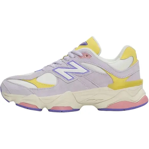 New Balance 9060 Lilac Yellow Easter Edition Premier Low-Top Retro Lace-Up Athletic Runner Sneaker - Lightweight Breathable Mesh Trainer Footwear for Youth Sizes
