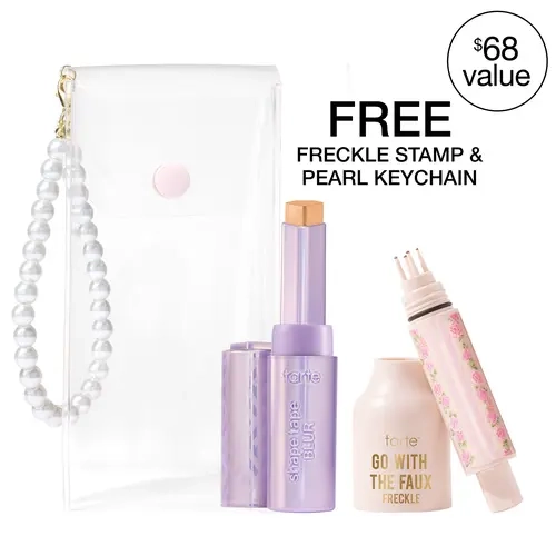tarte SPOTTED icons best-sellers set - shape tape concealer stick + free limited-edition freckle stamp