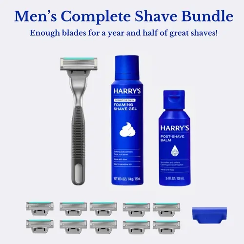 Harry's Men's Complete Shave Bundle – Handle, Refills & Pre/Post Shave Care
