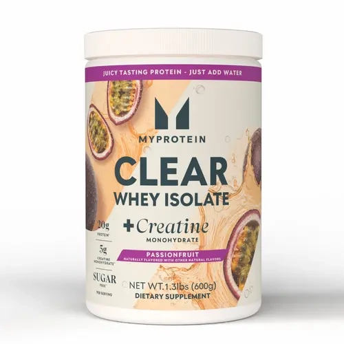 MYPROTEIN Clear Whey Isolate Plus Creatine Monohydrate Protein Supplements, Lemonade-Flavored Dietary Edible Supplements with Hydrolyzed Protein Powder for Fitness Muscle Support