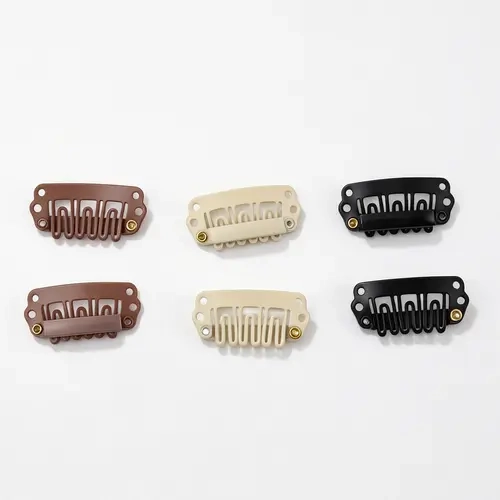 Full Shine Hair Extension Replacement Clips, Snap On Clips for Clip In Extensions Repair Kit Sewing Accessories