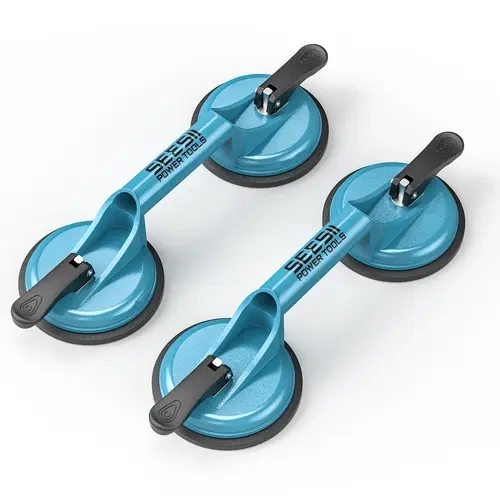 SEESII Glass Suction cups, Tile Suction Cup Tool with Aluminum Handle | 200LBS Max Load, Heavy Duty Vacuum Lifter to Lift Glass Door, Window, Tile, For DIY Homeowners/Renovators/Contractors toolupgrade