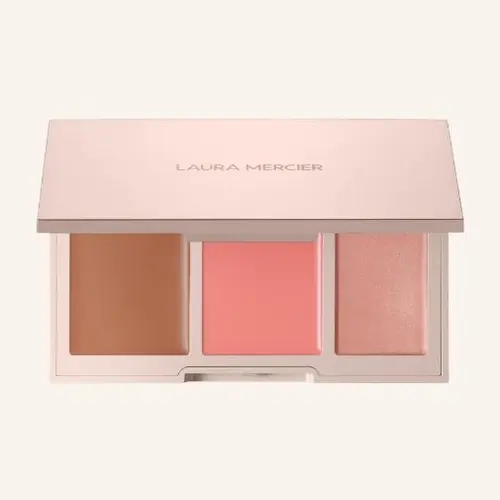 Laura Mercier Bonne Glow Cream Face Palette - Balm to Powder, 3 in 1 Palette, Bronzer, Blush, Highlighter